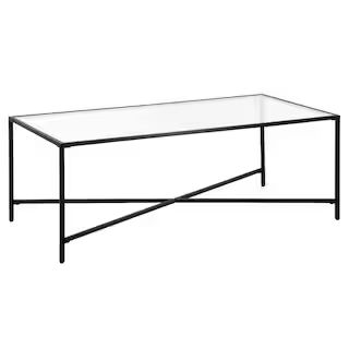 Meyer&Cross Henley 48 in. Blackened Bronze Rectangle Glass Top Coffee Table CT0824 - The Home Dep... | The Home Depot