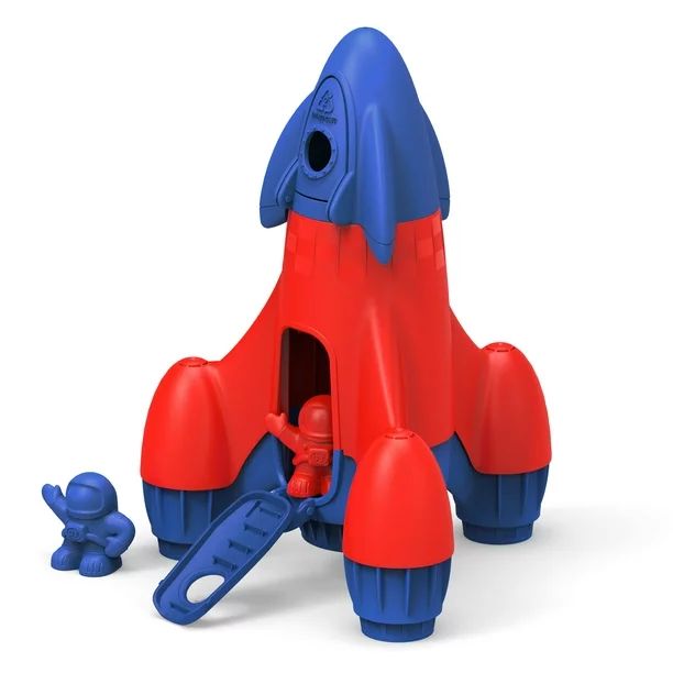 Green Toys Rocket with 2 Astronauts Toy Vehicle Playset, Blue/Red - Walmart.com | Walmart (US)