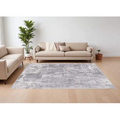 8' X 10' Blue Abstract Power Loom Area Rug | Wayfair North America