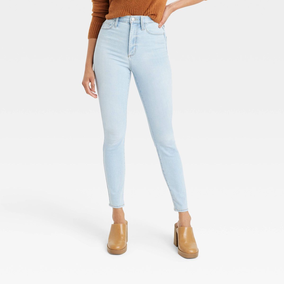 Women's High-Rise Skinny Jeans - Universal Thread™ Light Blue 8 | Target