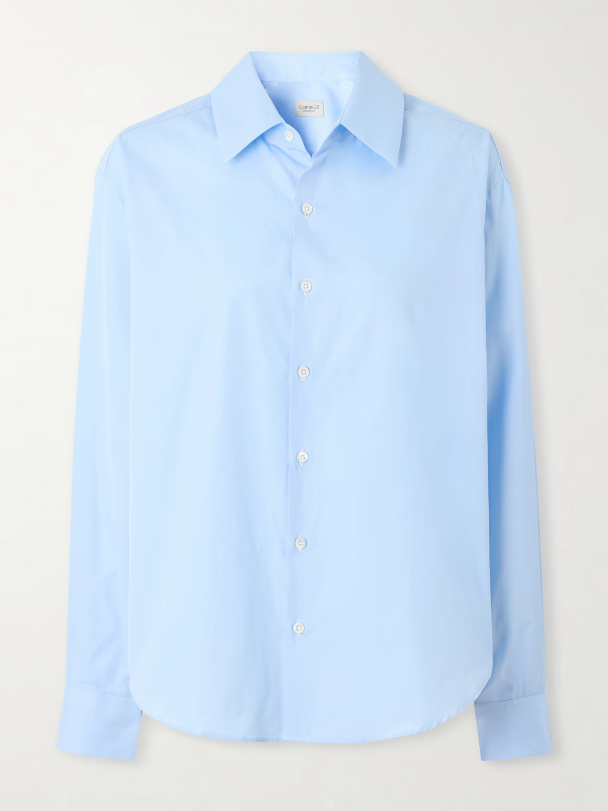 Comme Si - Cotton-poplin Shirt - Blue | NET-A-PORTER (US)