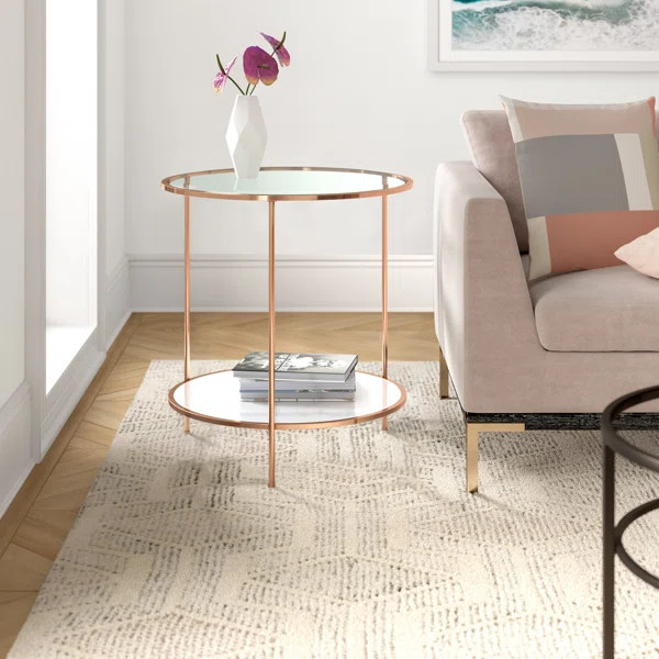 Schroeders Glass 3 Legs End Table | Wayfair North America