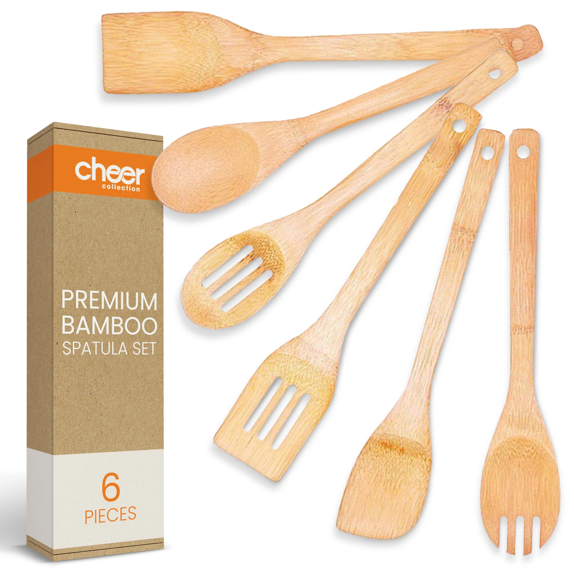 6-Piece Non-Scratch Bamboo Cooking Utensil Set | Wayfair North America
