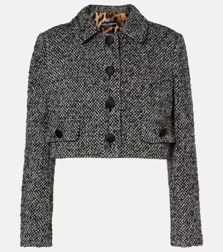 Dolce&Gabbana Cropped wool-blend tweed jacket | Mytheresa (INTL)