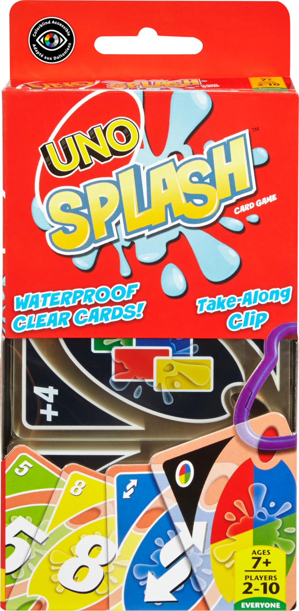 Mattel Games ​UNO Splash Card Game for Outdoor Camping, Travel & Family Nights with Water-Resis... | Amazon (US)