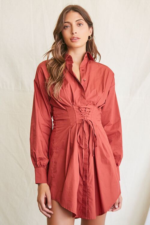 Lace-Up Shirt Dress | Forever 21 (US)