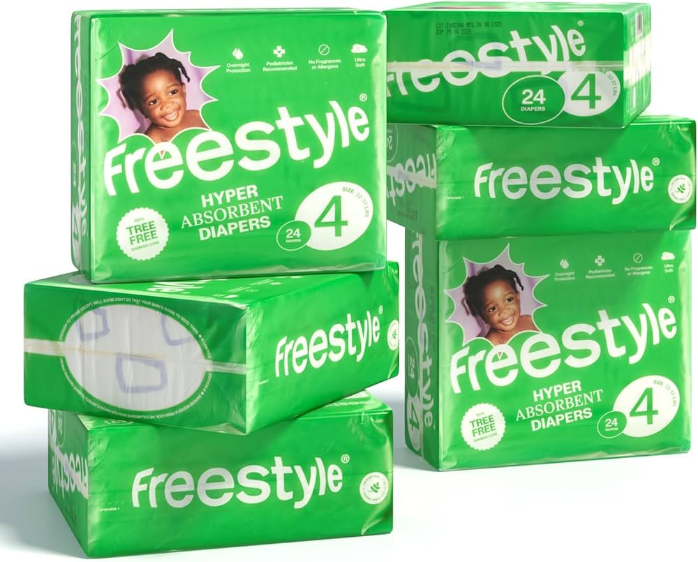 Freestyle Diapers – (Size 4) Hyper Absorbent & Non-Toxic – Disposable Diapers for Sensitive S... | Amazon (US)