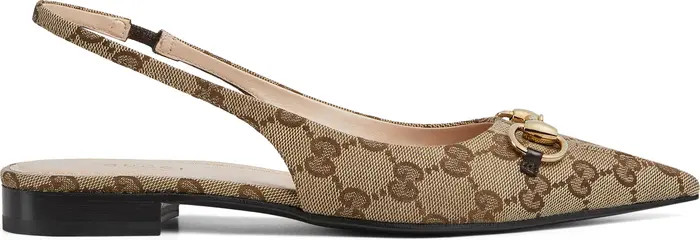 Gucci Erin Pointed Toe Slingback Flat (Women) | Nordstrom | Nordstrom