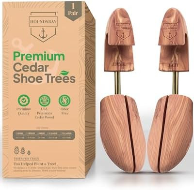 HOUNDSBAY Cedar Shoe Tree - Shoe Trees for Men & Women, Sneakers, Widener & Shaper | Amazon (US)
