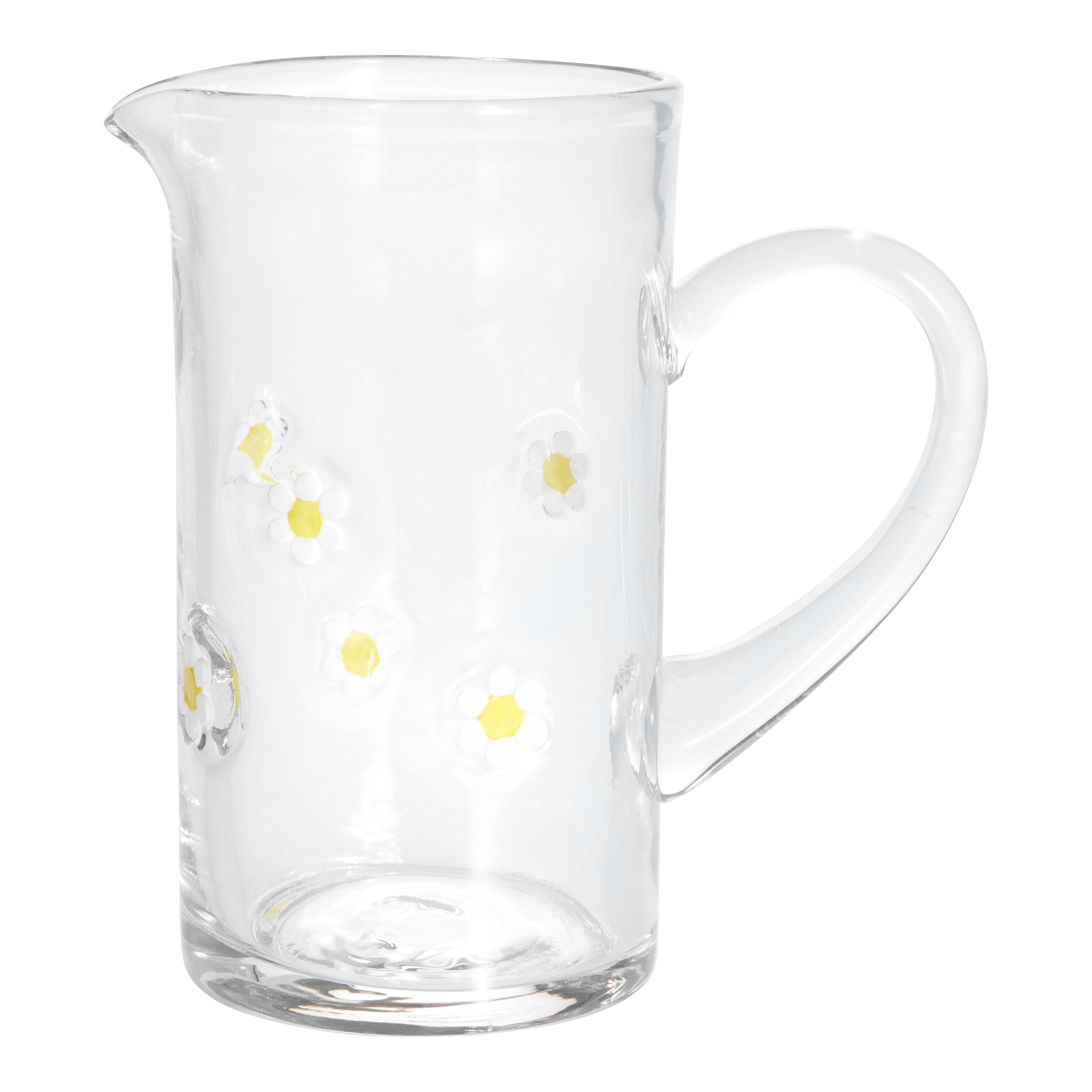 Charm Daisy Inlay Glass Pitcher - World Market | World Market