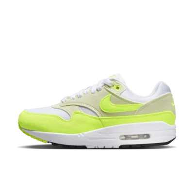 Nike Air Max 1 Women's Shoes Color: White/Sea Glass/Black/Volt Size: W 7 / M 5.5 | Walmart (US)