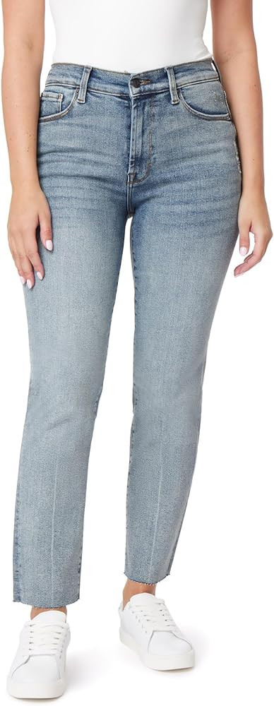 Kensie Jeans Women's The Allie High-Rise Slim Straight Raw Hem 27-Inch Inseam, Sizes 0-16 | Amazon (US)