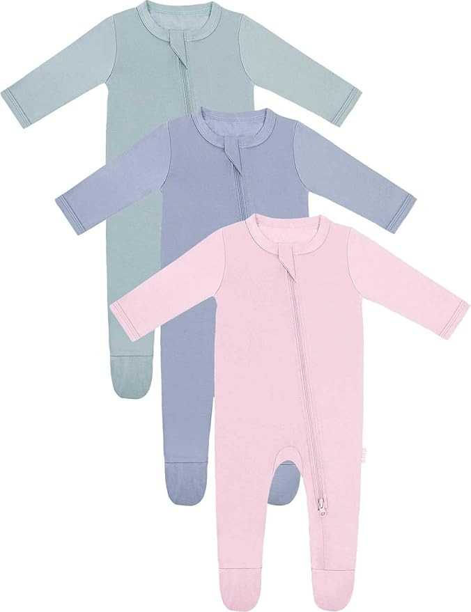 RRP Unisex Baby Footies Pajamas,Rayon Made From Bamboo,Buttery Soft Sleep 'N Play PJs,2-Way Zippe... | Amazon (US)