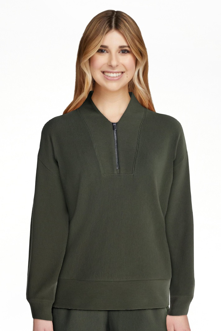 Avia Women's and Women's Plus Ribbed Ottoman Quarter Zip Sweatshirt, Sizes XS-4X | Walmart (US)