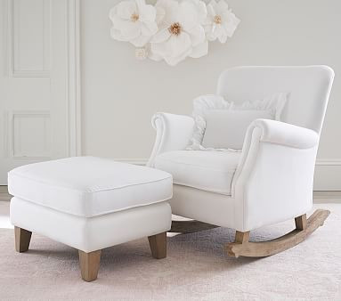 Minna Small Spaces Rocking Chair & Ottoman | Pottery Barn Kids
