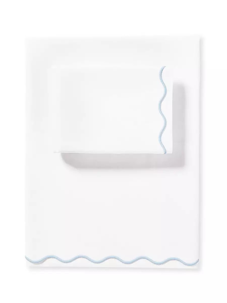 Wave Percale Sheet Set | Serena and Lily