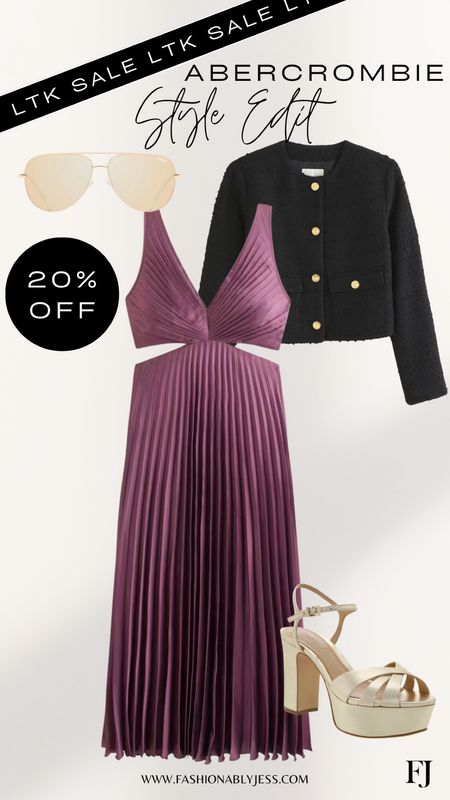 Cutest fall wedding guest outfit from Abercrombie now on sale! 

Fall outfit, fall style, teacher outfit, work outfit, concert outfit, night out 

#LTKSale #LTKstyletip #LTKover40