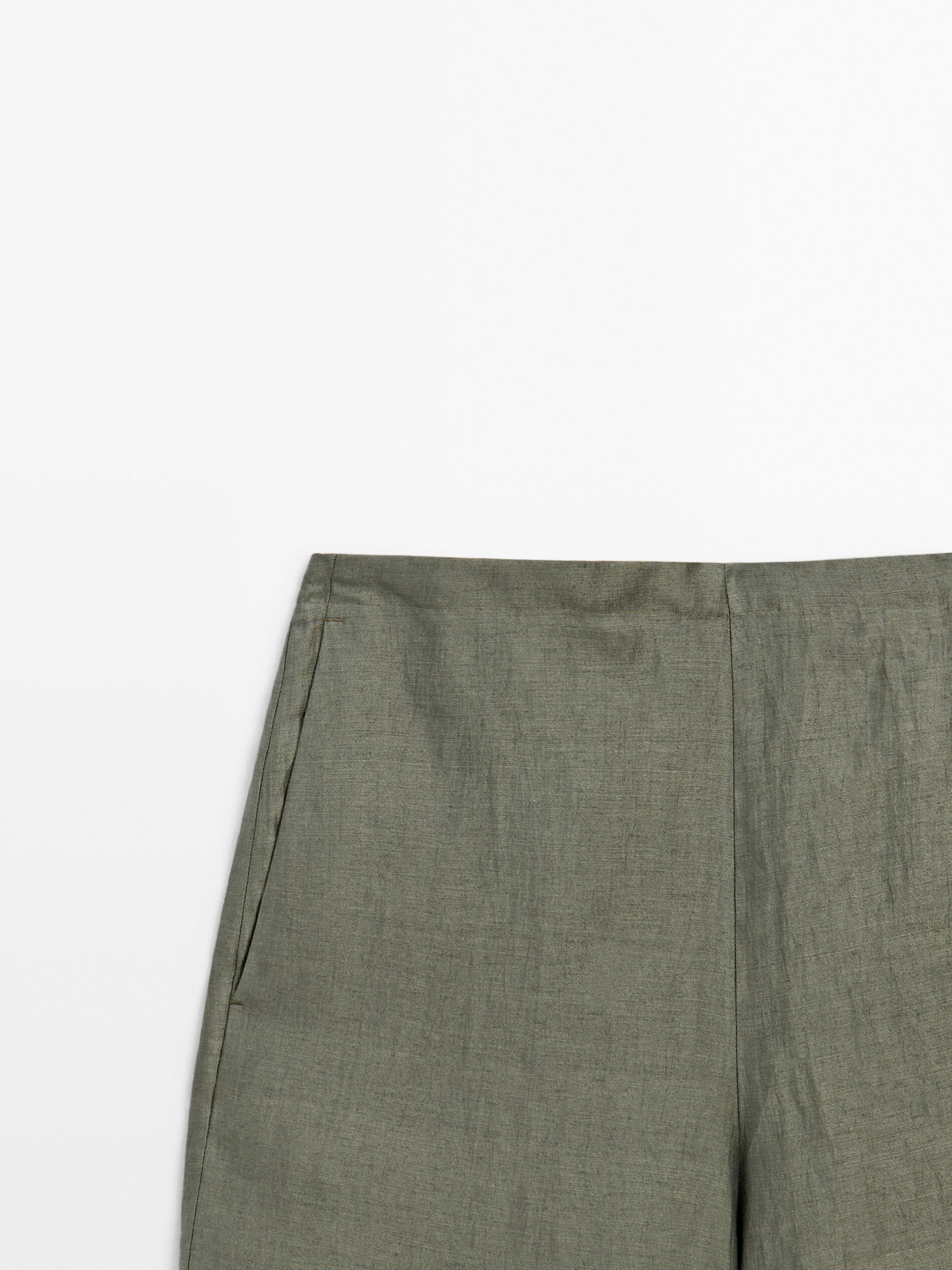 Linen blend co-ord trousers | Massimo Dutti UK