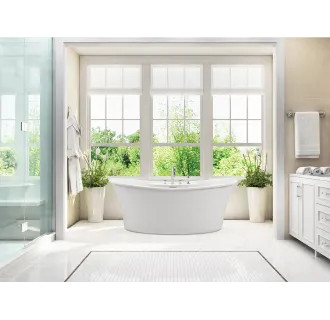 Loretta 67" Free Standing Acrylic Soaking Tub with Center Drain, Drain Assembly and Overflow | Build.com, Inc.