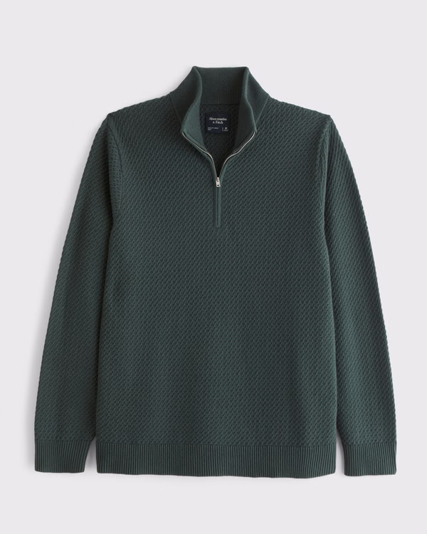 Cable Quarter-Zip Sweater | Abercrombie & Fitch (US)