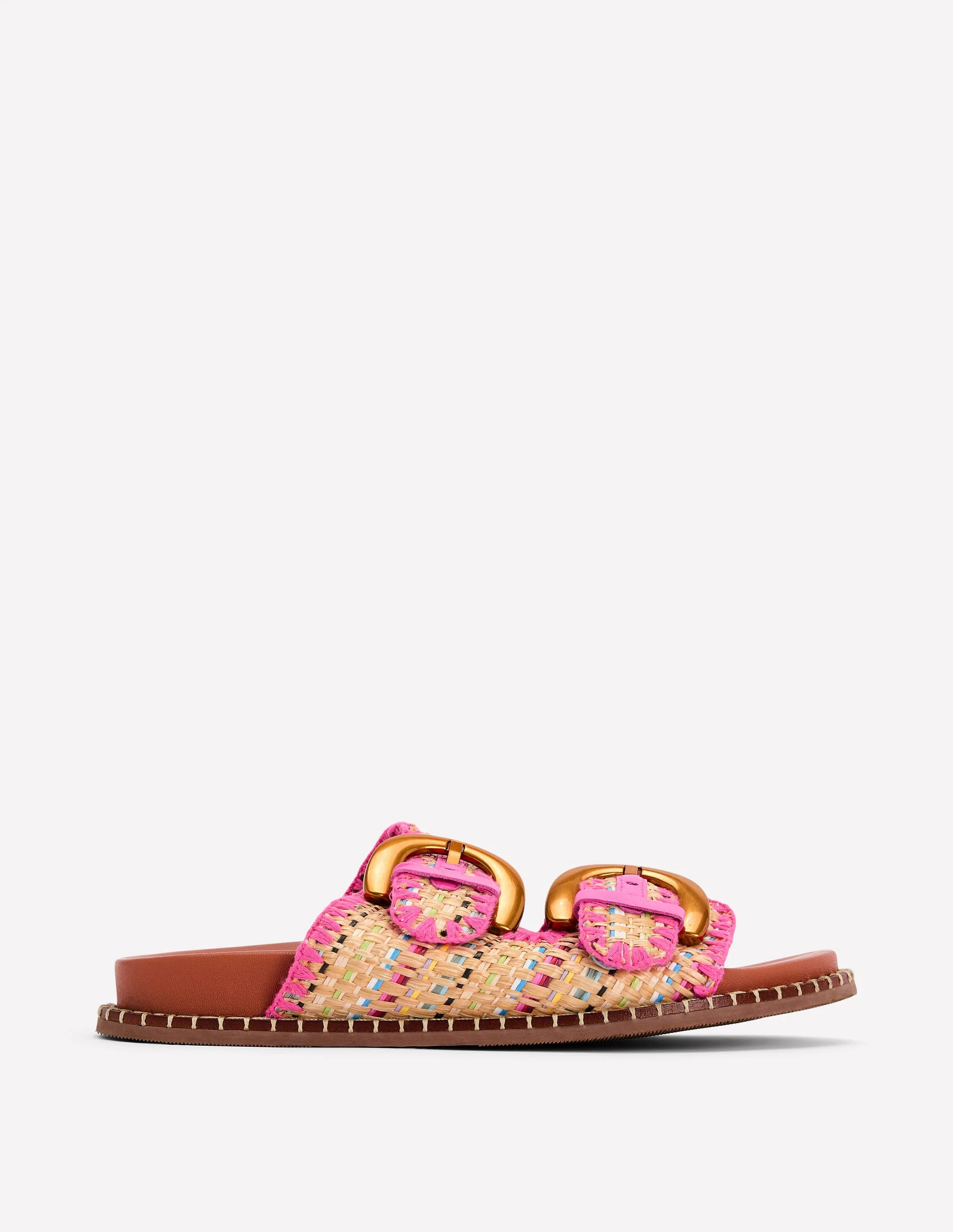 Alberta Footbed Sandals-Natural/Multi | Boden (US)