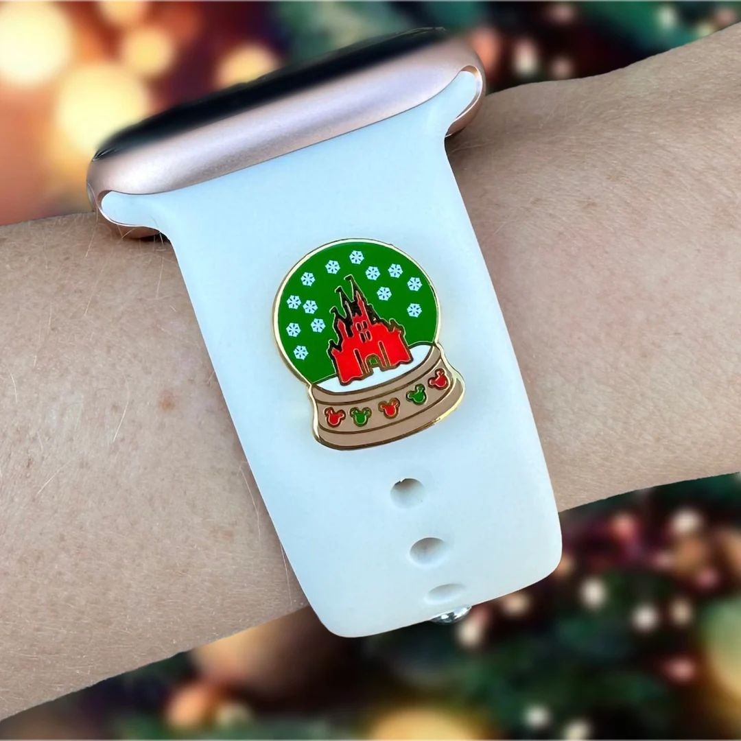 Holiday Castle Snow Globe MSPC Charm Apple Watch Band - Etsy | Etsy (US)