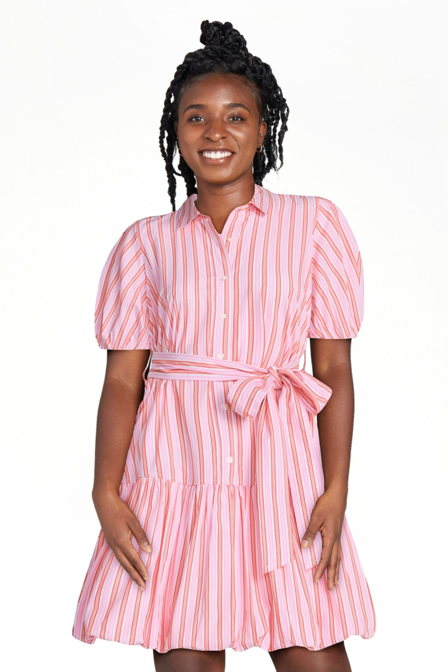 Free Assembly Women's and Women's Plus Cotton Mini Dress with Puff Sleeves, Sizes XS-4X | Walmart (US)