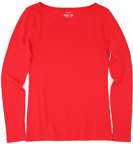 J.Crew Mercantile Women's Long-Sleeve Artist Tee (L, Festival Red | Amazon (US)