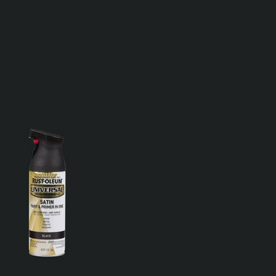 Rust-Oleum 11oz Universal Paint and Primer in One Black: Satin Finish Spray for Interior & Exterior Surfaces | Target