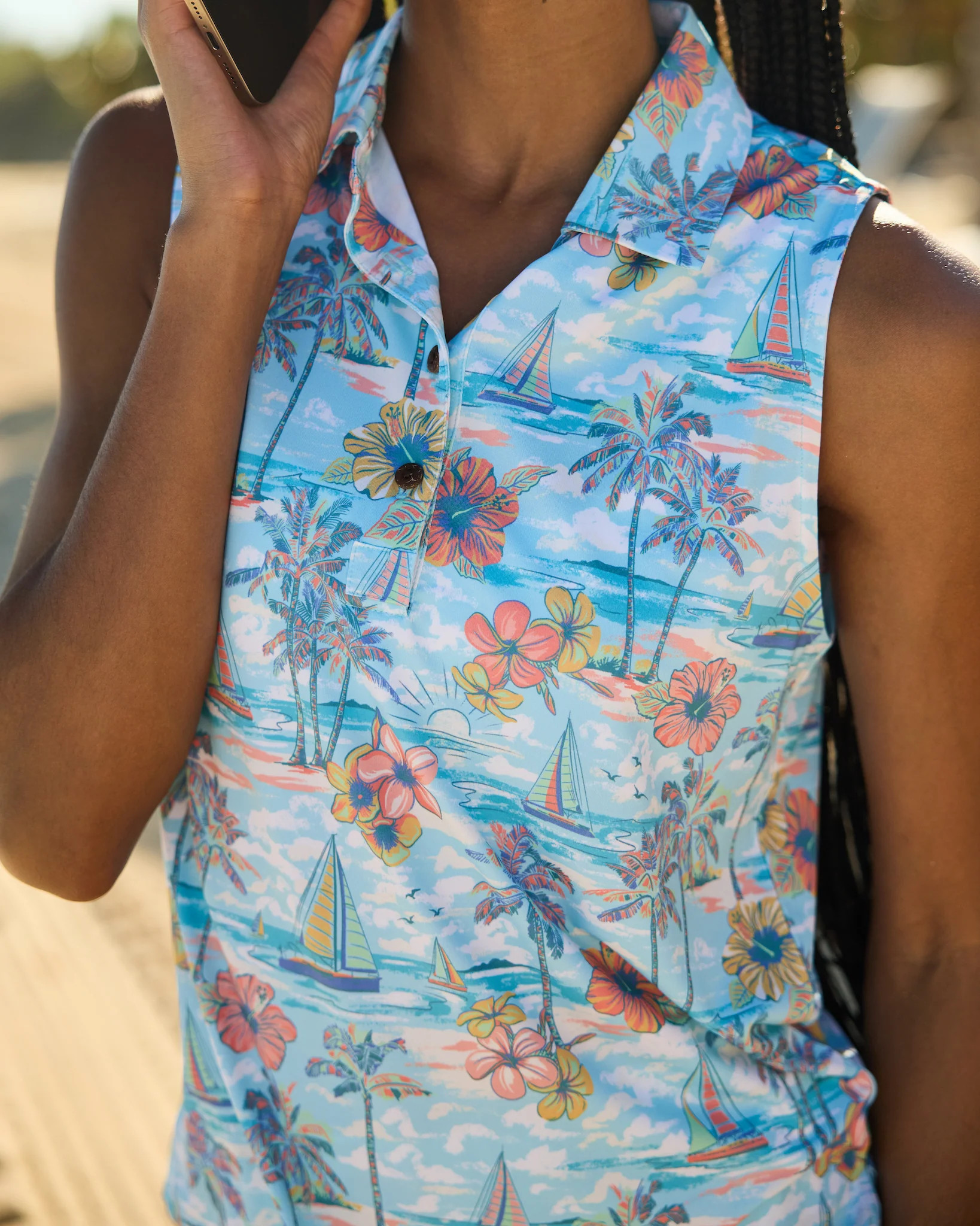 The BVIs - Ladies Sleeveless Golf Polo | Kenny Flowers