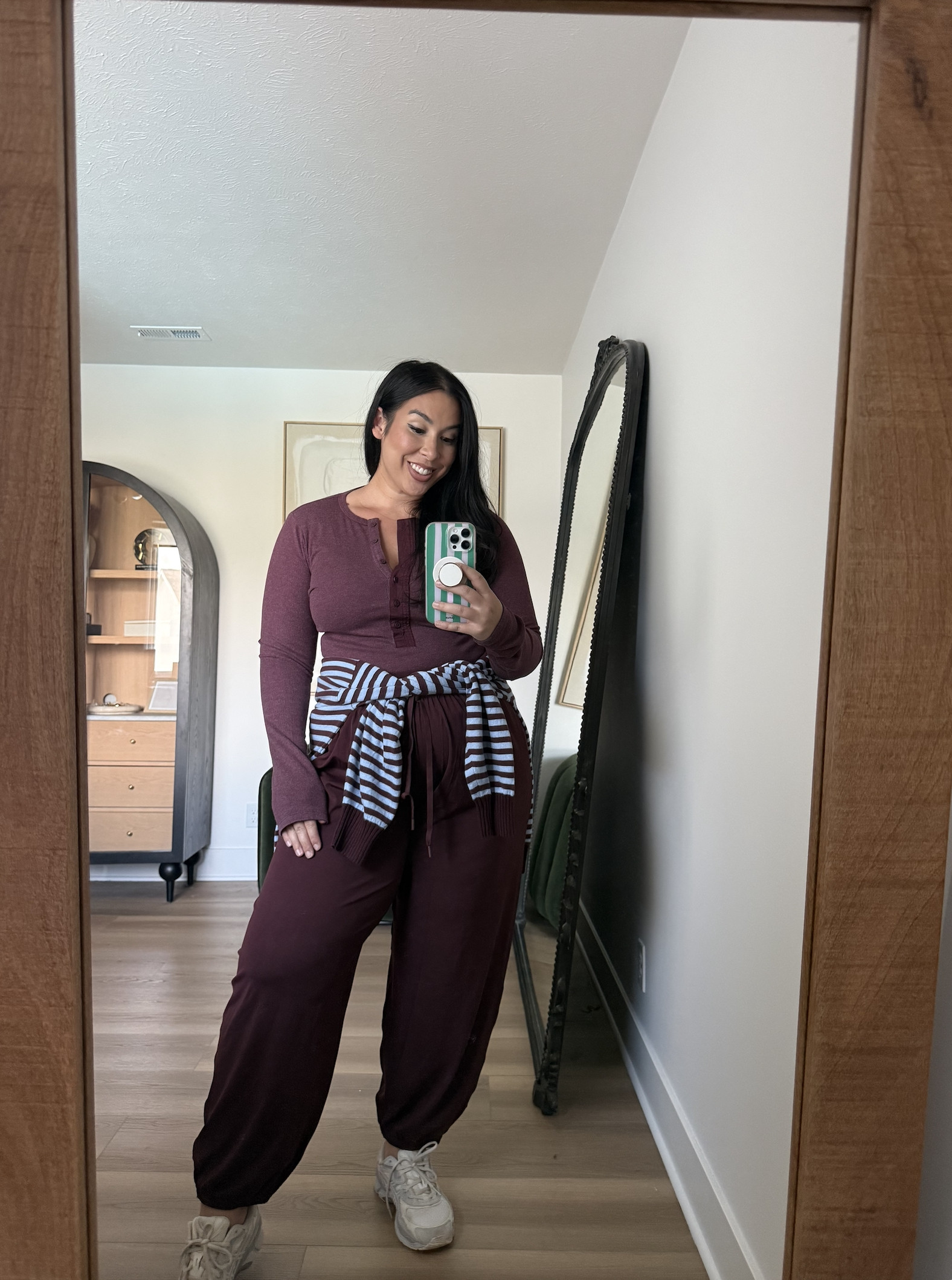 I know it's still hot out, but I'm ready for fall with this outfit! The long sleeve is SO soft!

Top: L
Pants: L Long

aerie, casual outfits, cozy outfits, fall outfits, mid size outfit ideas for fall, affordable outfits, joggers, travel outfit 

 #LTKootd #LTKmomlife #LTKMidsize