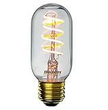 Bulbrite Curved LED Filament T14 Nostalgic Spiral Edison Light Bulb, 40 Watt Equivalent, 2200K, Anti | Amazon (US)