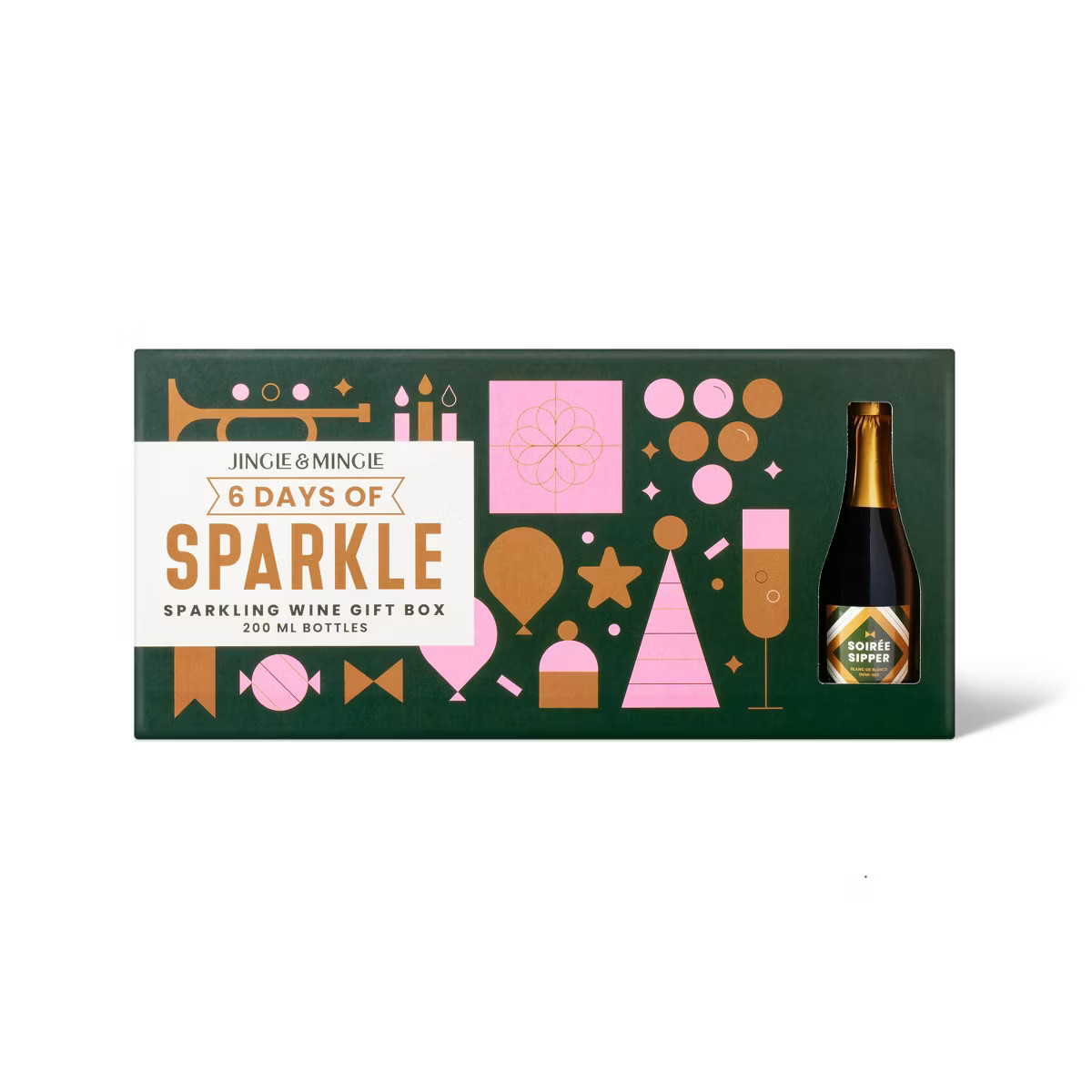 Jingle and Mingle 6 Days of Sparkling Wine Holiday Advent Calendar Gift Set - 6pk/200ml Bottles | Target