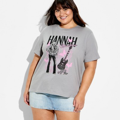 Women's Hannah Montana Short Sleeve Graphic T-Shirt - Gray 1X | Target