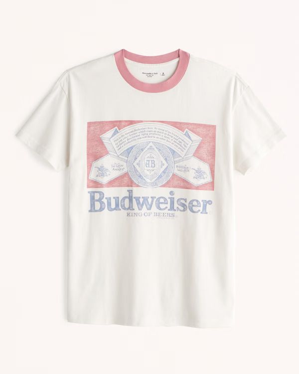 Men's Budweiser Graphic Tee | Men's Tops | Abercrombie.com | Abercrombie & Fitch (US)