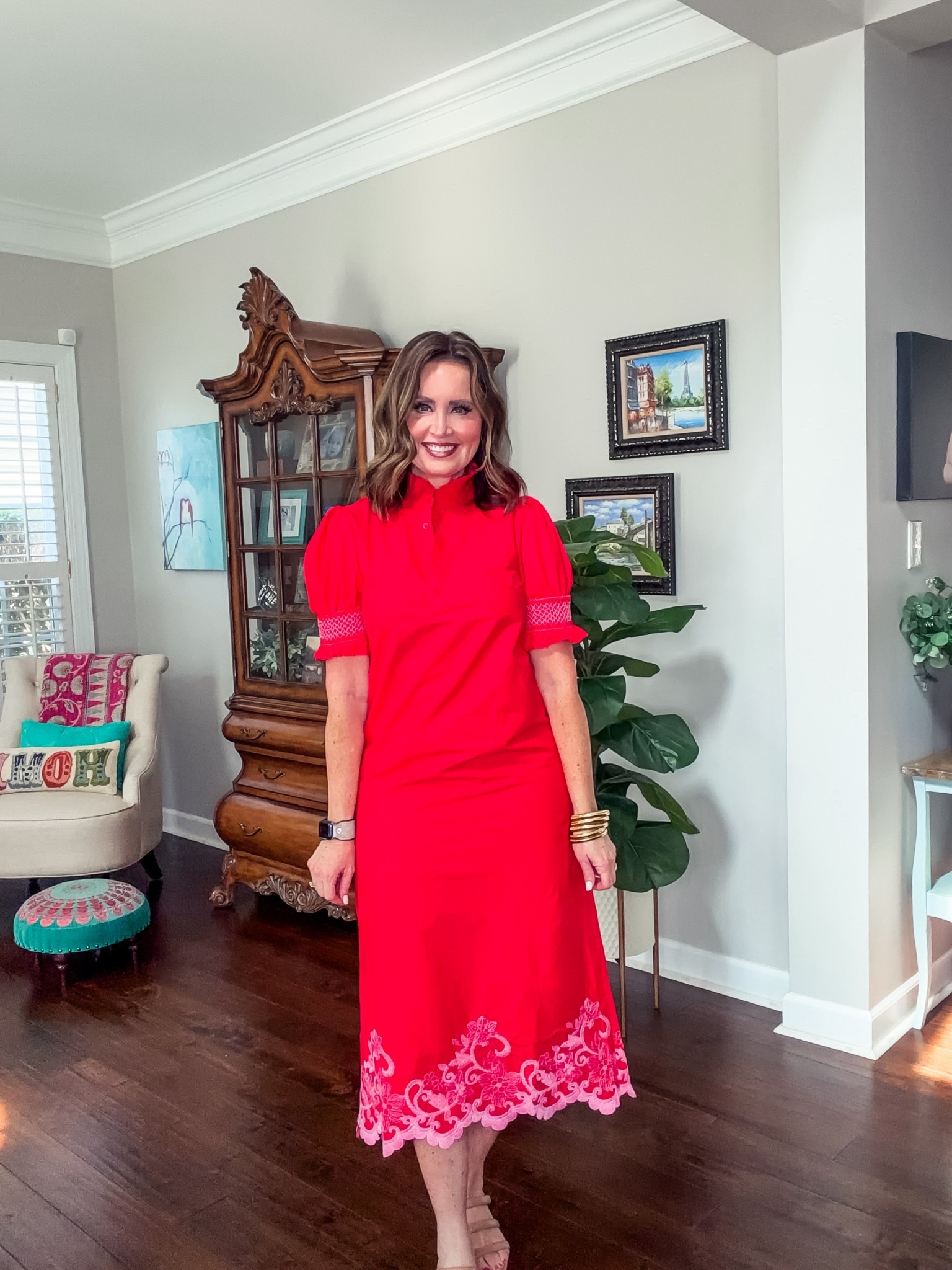 Gorgeous red embroidered dress 
True to size (small)

Easter dress
Wedding guest dress 

#LTKOver40 #LTKootd #LTKSeasonal