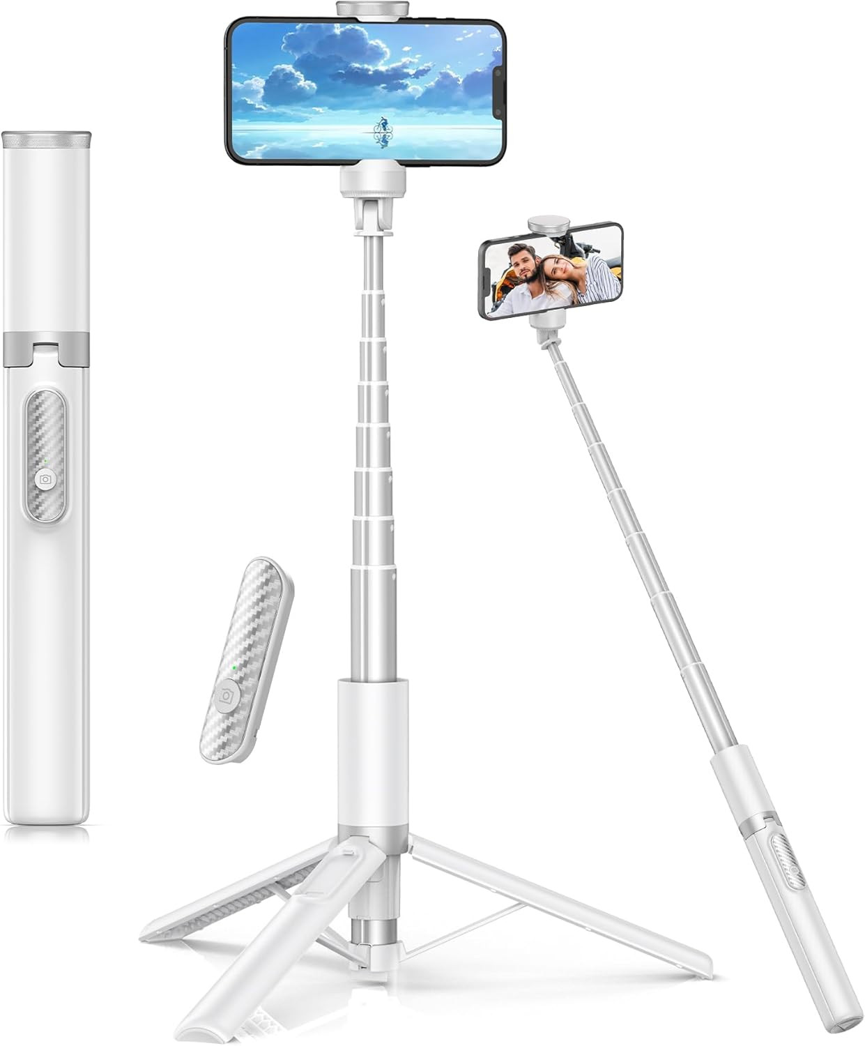 Tripod for iPhone & Selfie Stick with Remote for Cell Phone, 60" Portable Smartphone Stand Compat... | Amazon (US)