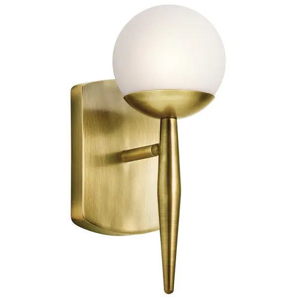 Kichler Lighting Jasper Collection 1-light Natural Brass Halogen Wall Sconce | Bed Bath & Beyond