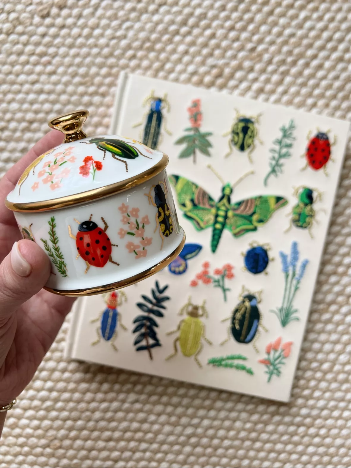 Curio Round Porcelain Box Curio Round Porcelain Box