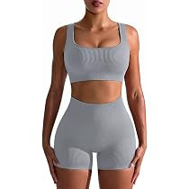 Toplook Women Seamless Yoga Workout Set 2 Piece Outfits Gym Shorts Sports Bra | Amazon (US)