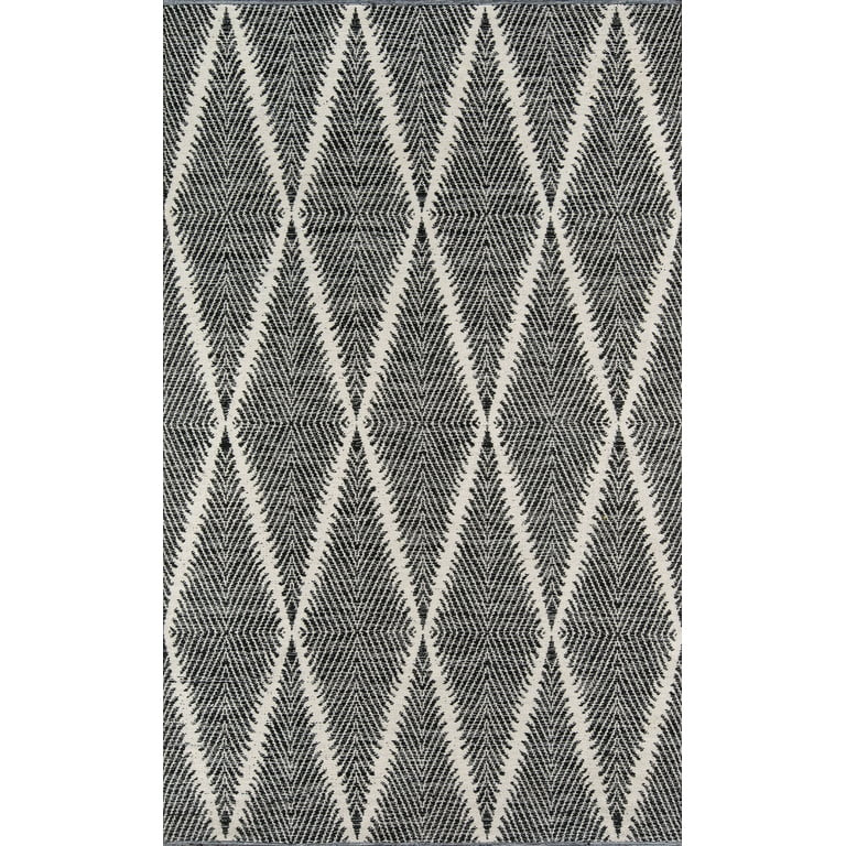 Momeni Erin Gates Indoor/Outdoor Geometric Modern Contemporary Area Rugs, Black, 60" x 91.2" | Walmart (US)