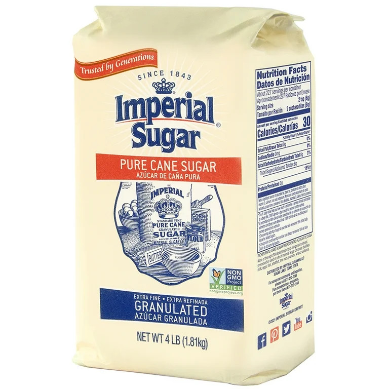 Imperial Sugar Extra Fine Granulated Sugar, 4 lb | Walmart (US)
