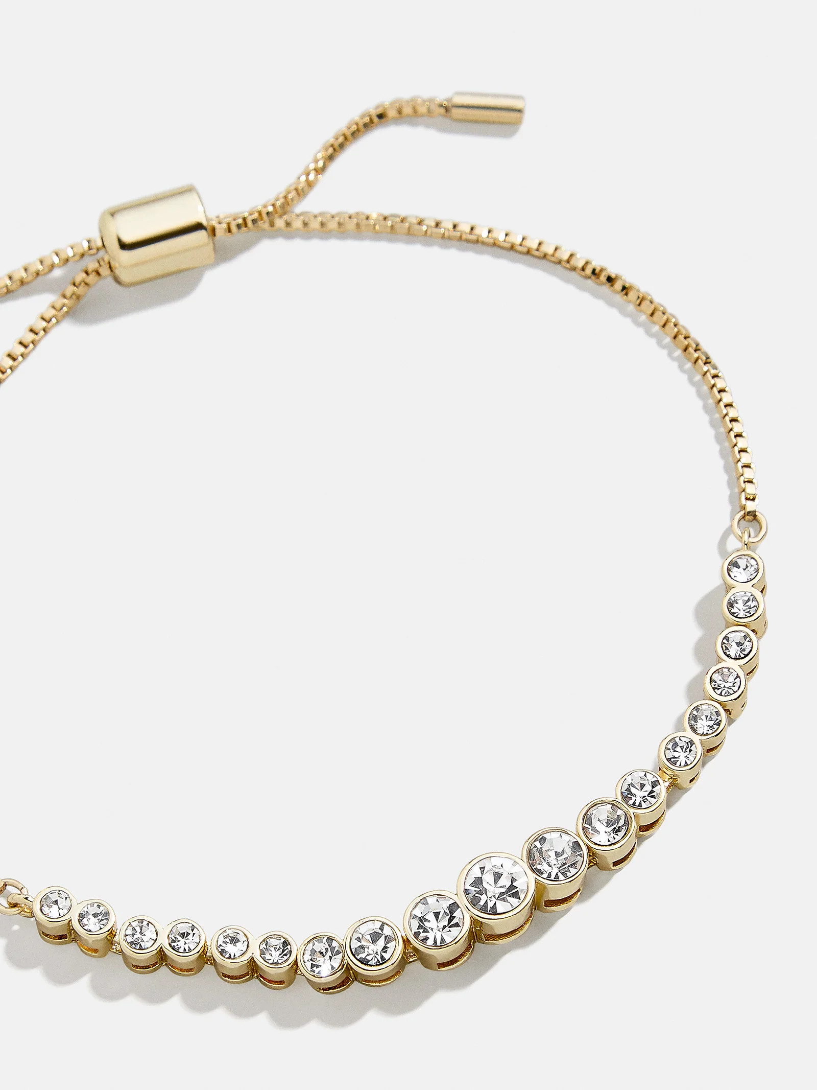 Daphne Pull Tie Bracelet - Graduated Round Stone | BaubleBar (US)