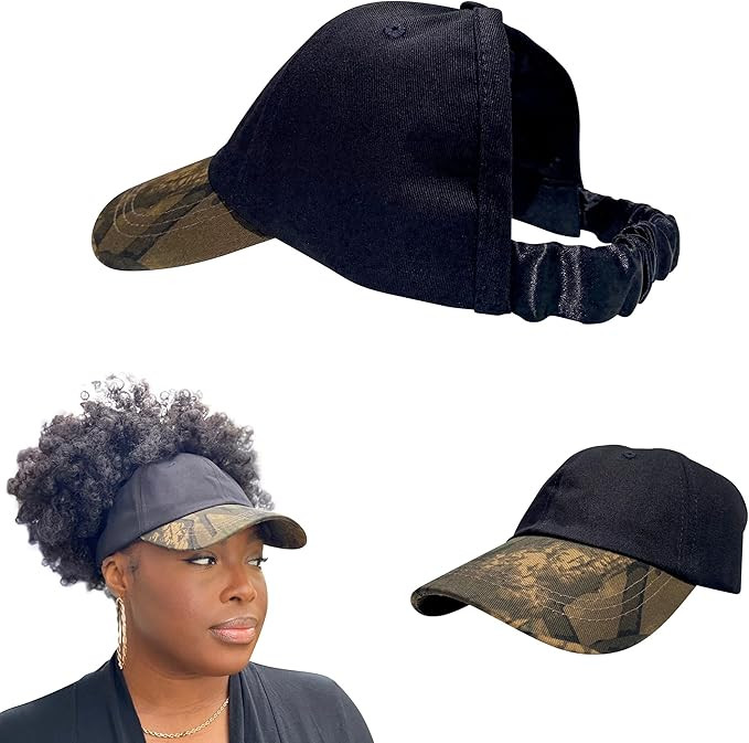CurlCap Natural Hair Backless Cap – Satin Lined Baseball Hat for Women | Amazon (US)