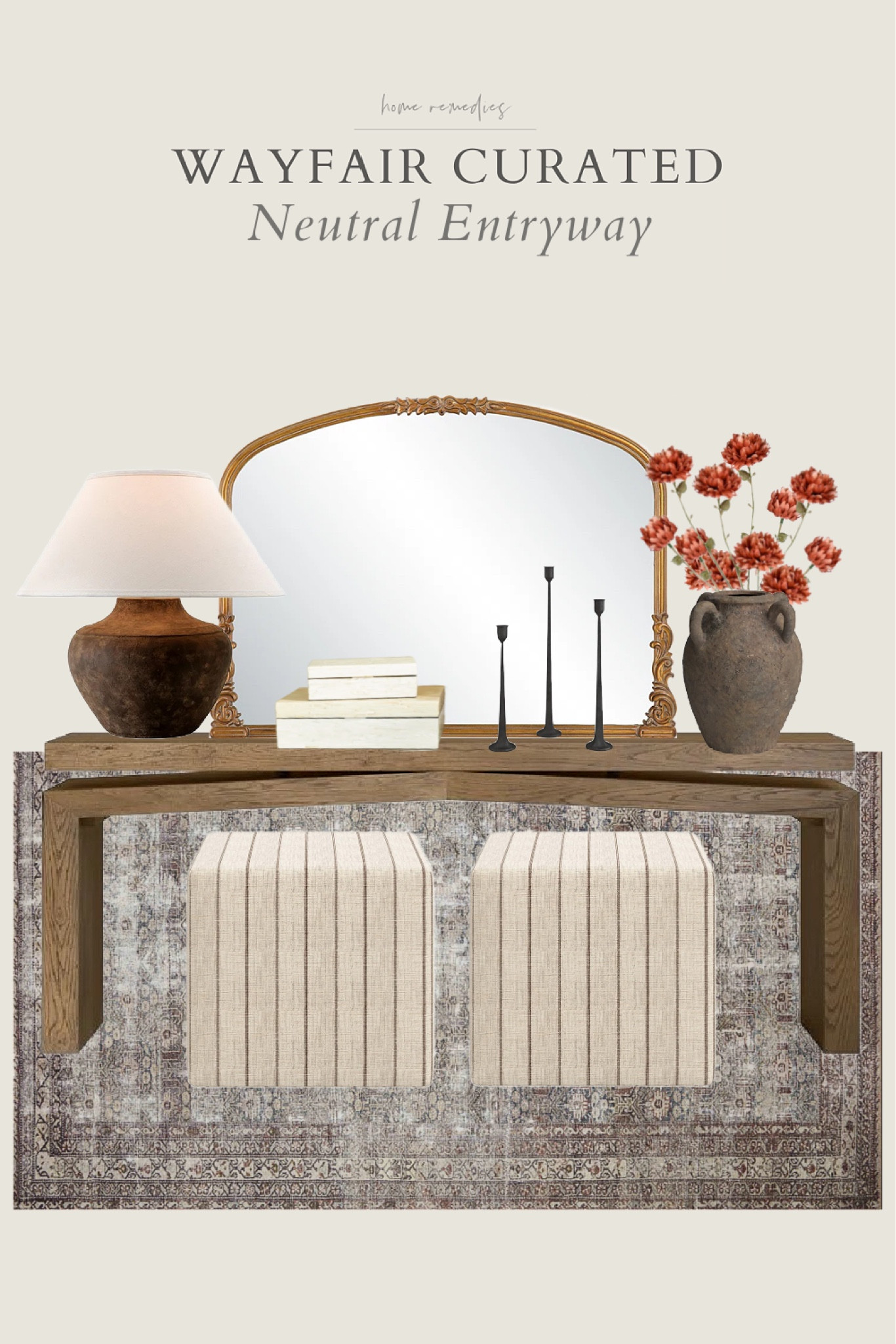 The prettiest styled entryway using furniture and decor pieces found on Wayfair! Living room, family room, modern organic, modern farmhouse, moody, autumn

#LTKSeasonal #LTKStyleTip #LTKHome