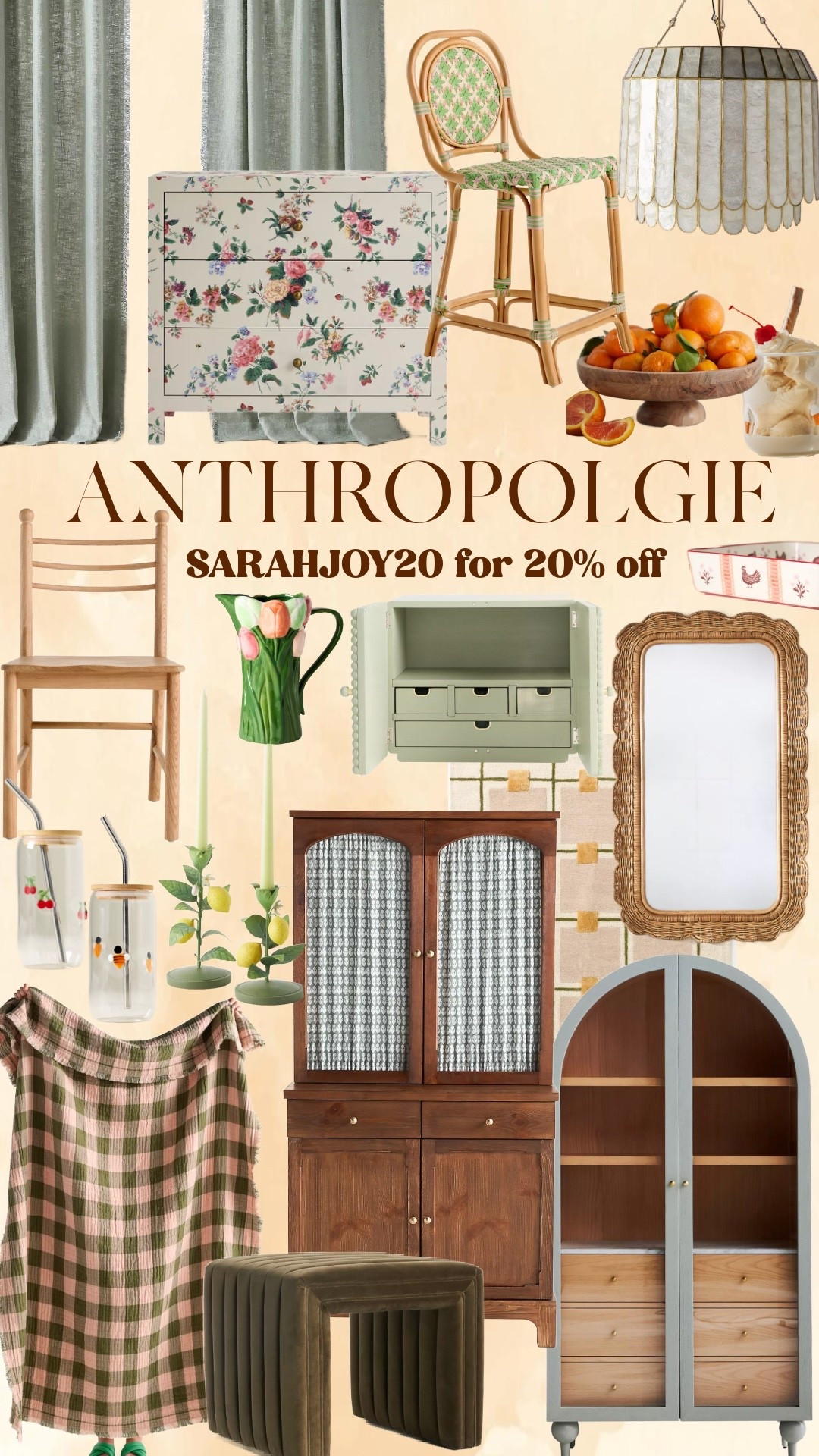 Anthro sale!!! Use SARAHJOY20 for 20% off Orders of $100+ at Anthropologie 

#LTKSaleAlert #LTKSpringSale #LTKHome