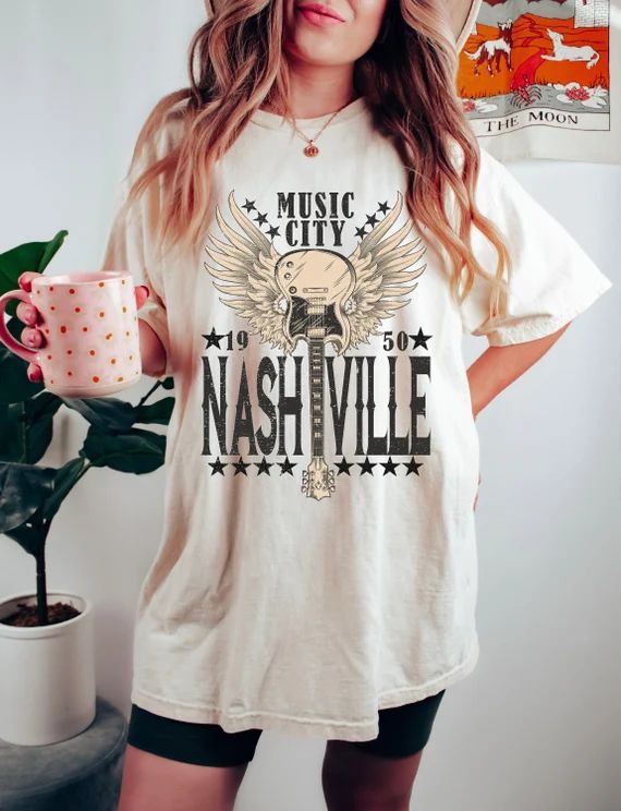 Nashville Tee Nashville T-shirt Music City Tennessee Tee - Etsy | Etsy (US)