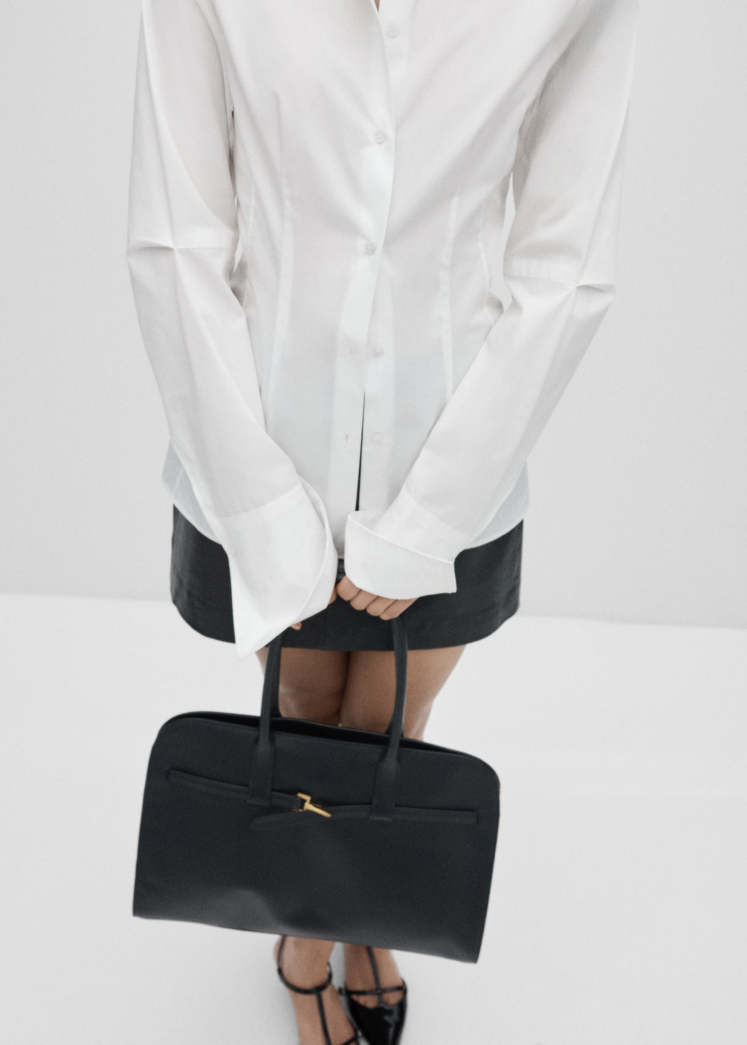 Camicia cotone dettaglio pinces - Donna | MANGO Italia | Mango EU