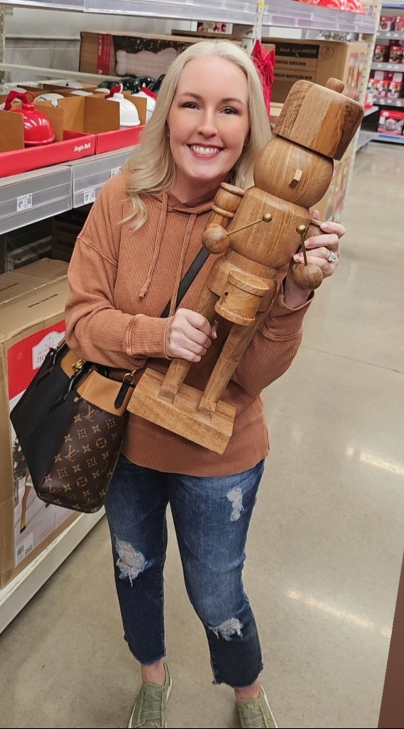 Big decor moment ➝ this oversized wooden nutcracker steals the spotlight every time. 💫
If you're into traditional Christmas vibes, this one’s a must-have! 

 #LTKHoliday #LTKSeasonal #LTKHome