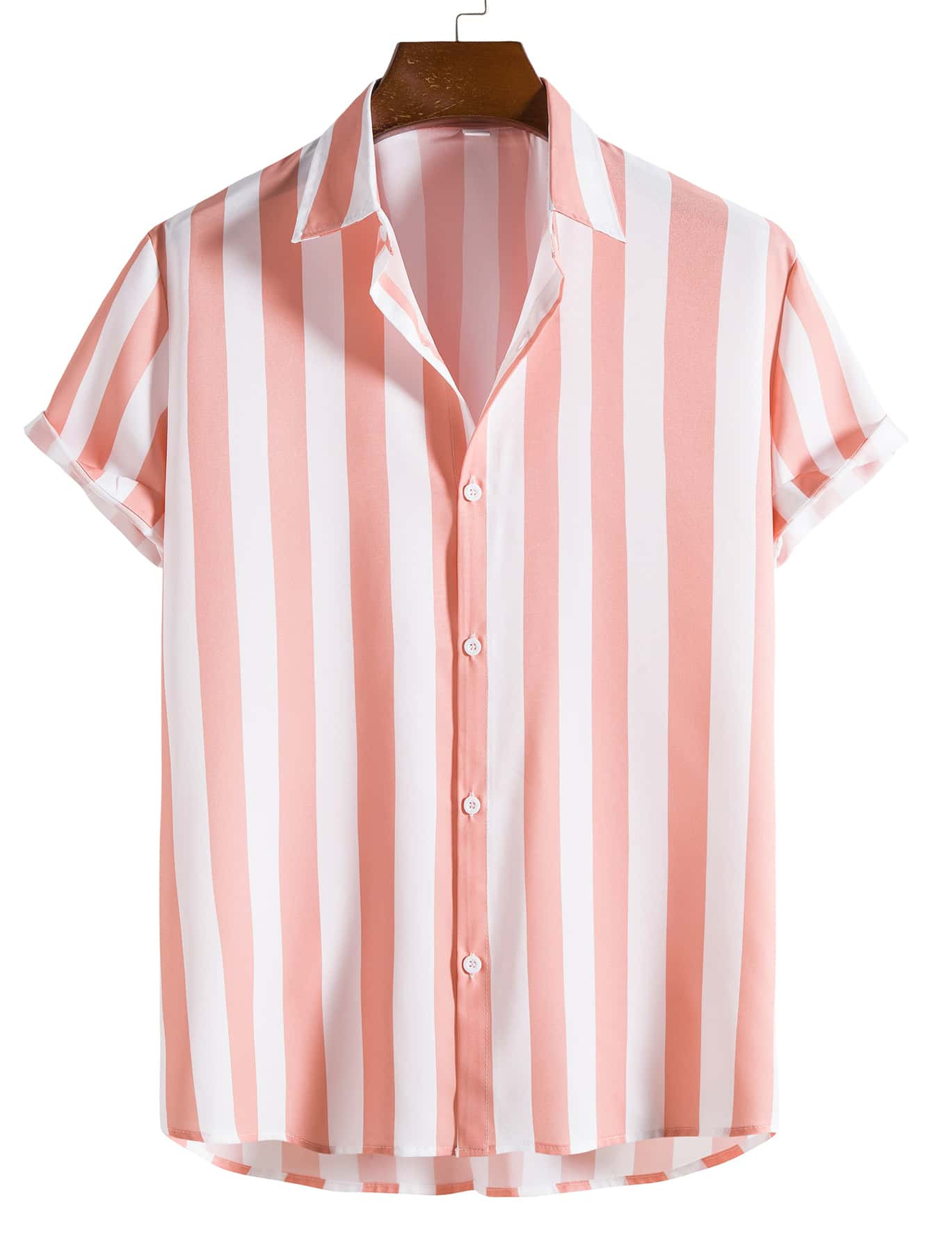 Men Vertical Striped Button Up Shirt
       
              
              $11.99        
    $11.... | SHEIN